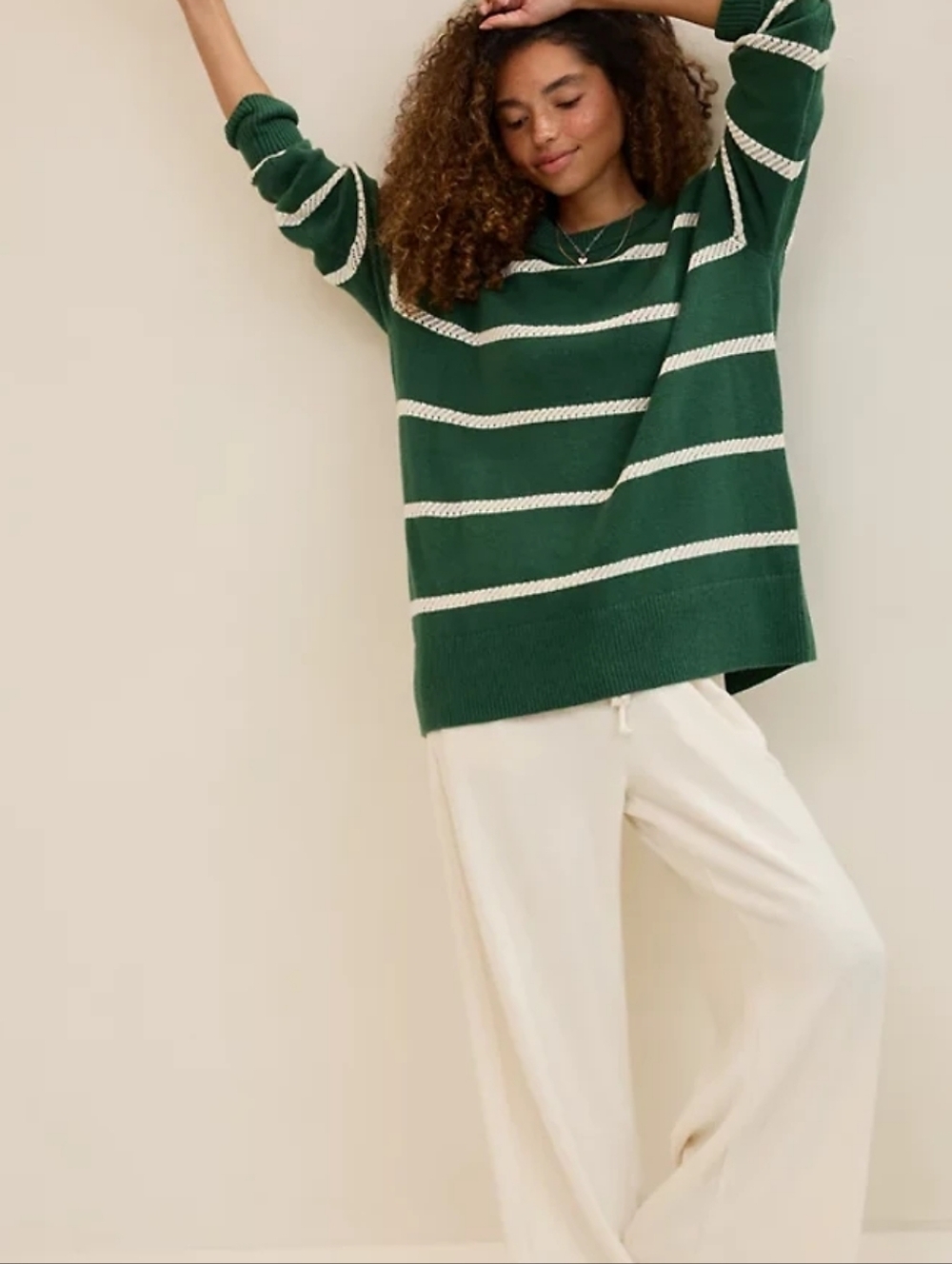 Aerie Softest Luxe Crew Sweater - Rugged Green - Picture 5 of 6